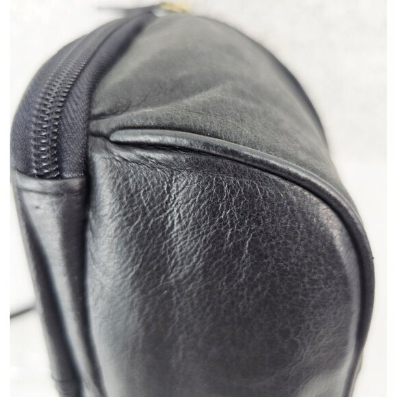 GREAT AMERICAN LEATHERWORKS Black Nubuck Leather Crossbody Organizer Bag - Picture 6 of 14